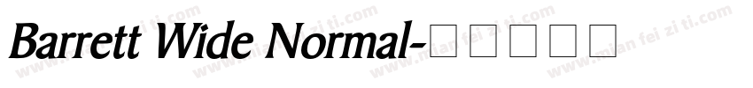Barrett Wide Normal字体转换